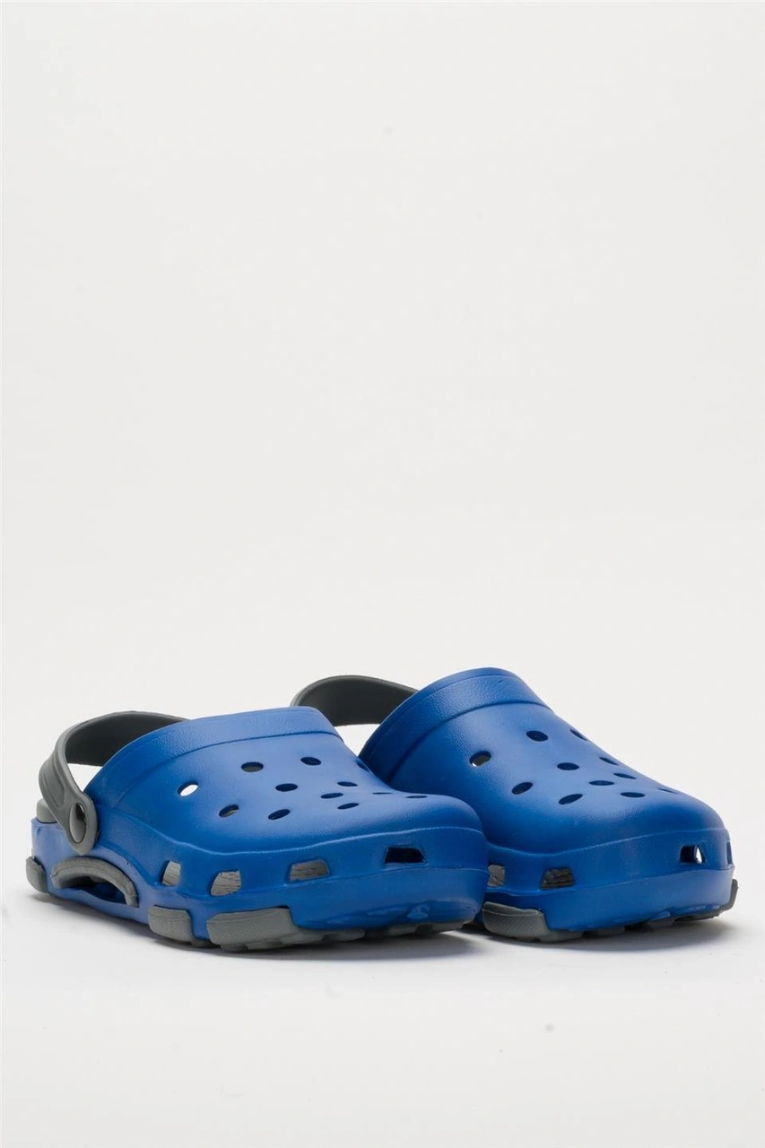 Unisex Çift Tabanlı Ortopedik Hemşire Doktor Aşçı Laboratuvar Deniz Havuz Terliği Sandalet Mavi - Füme Mavi - Füme