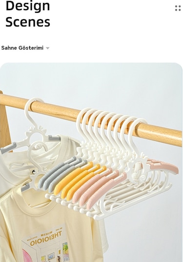 Çocuklar İçin Geri Çekilebilir Kaymaz Elbise Askısı Ev Tipi Omuz Askılı Köşe Depolama Elbise Askısı 20'li Paket Pembe