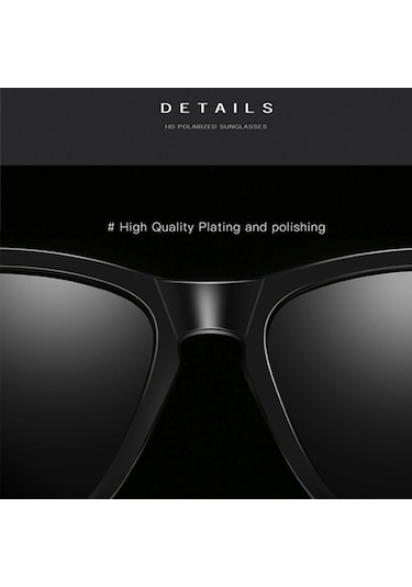 Cbtx Plastik Uv 400 Unisex Güneş Gözlüğü Siyah - Sarı