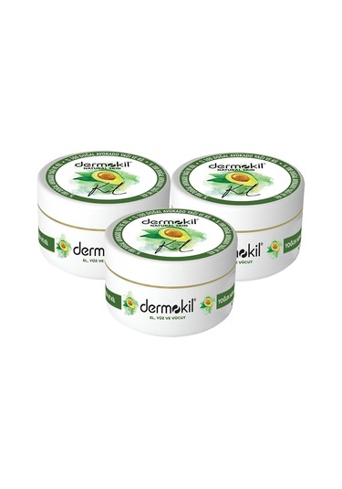 Dermokil Yüz, Vücut ve Doğal El Kremi Avokado 300 ml x 3 Adet