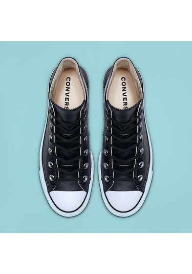 Converse Chuck Taylor All Star Leather Platform Kadın Günlük Ayak Siyah