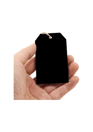 Cbtx 10 Adet/takım Mini Asılı Ahşap Mesaj Panosu Ev Tatil Dekor Kordon Kara Tahta Çan