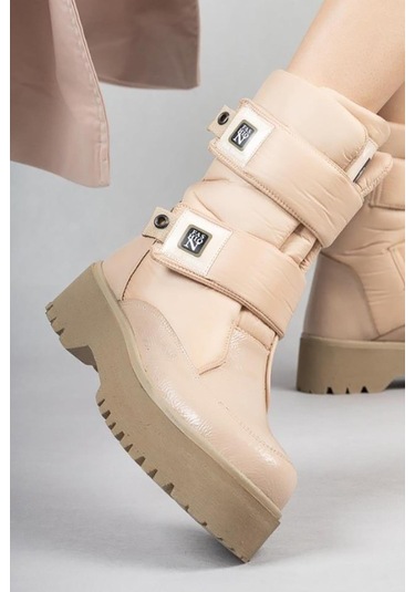 Celira Nsl386 Nude Rugan Kışlık Kadın Kar Botu