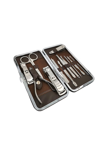 Çantalı Manikür Pensi Profesyonel ve Manikür Pedikür Seti 13 Parça