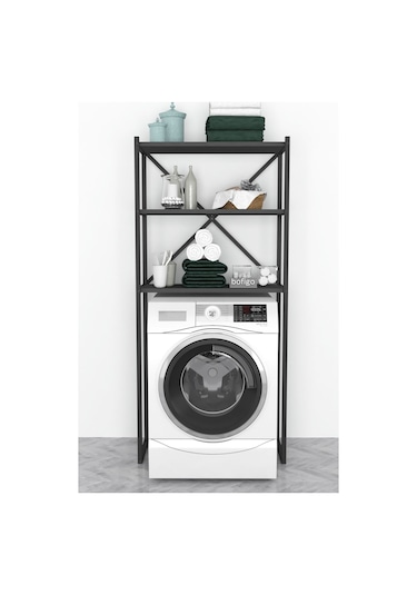 Bofigo 3 Raflı Metal Banyo Düzenleyici Metal Banyo Rafı Antrasit