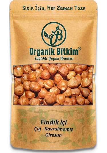 Organik Bitkim Çiğ Fındık İçi 500 G