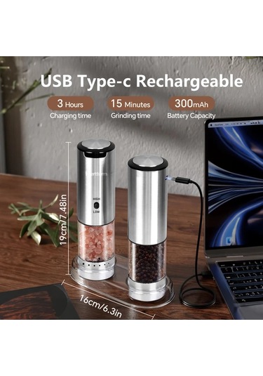 Motion003 Hk008r 2 Tekli Veya Çift Paket Gümüş Kaplamalı Paslanmaz Çelik Şarj Edilebilir Elektrikli Biber Değirmeni İnceltme Ayarı Değişken Hız Öğütme Saklama Tabanı Beyaz Led Işık Ahşap Motion003 Hk008r 2 Tekli Veya Çift Paket Gümüş Kaplamalı Paslanmaz Çelik Şarj Edilebilir Elektrikli Biber Değirmeni İnceltme Ayarı Değişken Hız Öğütme Saklama Tabanı Beyaz Led Işık Ahşap