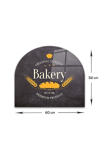 Decorita Cam Ocak Arkası Koruyucu | Oval Şekilli | Bakery Premium