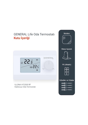 General HT250S RF Kablosuz Oda Termostatı