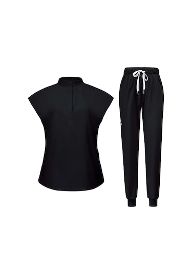 Suntek Kadın Üniforma Fırçalama Seti Yıkanabilir Xl-siyah