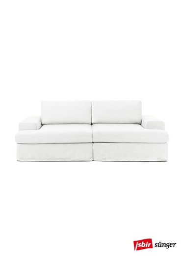 Mode Siesta Pro Kuş Tüyü Kanepe 2 Modül 01 Kırık Beyaz Keten Kuma