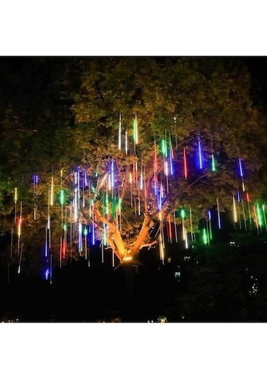 Besthome1 Renkli Meteor Yağmuru Led Ağaç Işığı - Su Geçirmez 8 Adet Paket Ev Dekorasyonu İçin Diğer