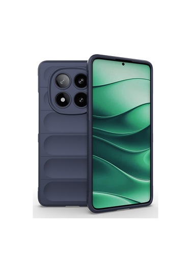 Mobilteam Redmi Note 14 Pro 5g Kılıf Esnek Tpu Oyuklu Arka Yüzey Tasarımlı Etnik Silik Siyah