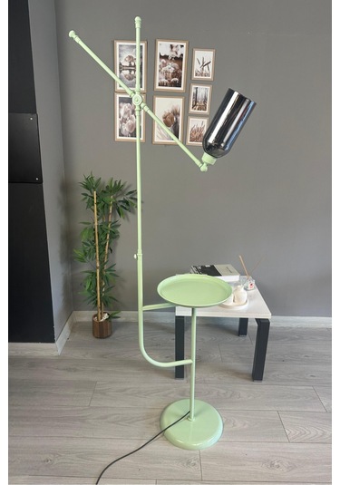 Windy Mint Gövde Füme Cam Lambader Tepsili Makas Gövde Modern Oturma Odası Füme