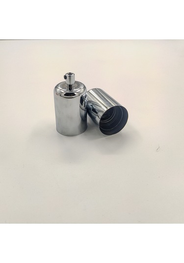 Dekoratif Metal Lale E27 Duy Krom Renk Ve Demir Kablo Kilidi.