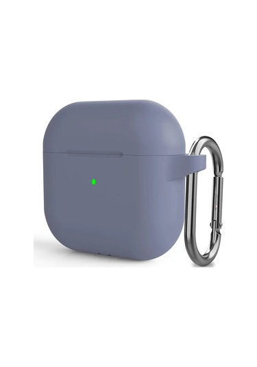 Novstrap Kulaklık Kılıfı Apple Airpods 4. Nesil İle Uyumlu Kılıf Toz Tıpalı Yumuşak Liquid Silikon Lavanta