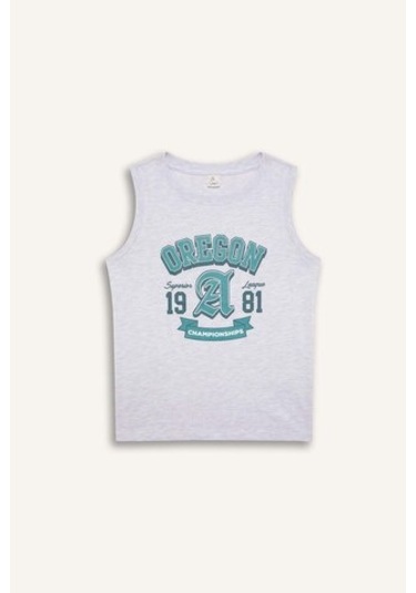 Defacto Erkek Çocuk Bisiklet Yaka Baskılı Atlet E4185a825hsgr400 Gri