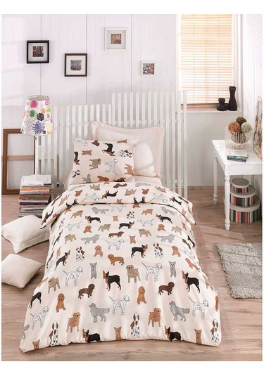 Eponj Home Kolay Ütülenir Nevresim Takımı Tek Kişilik Havhav Krem