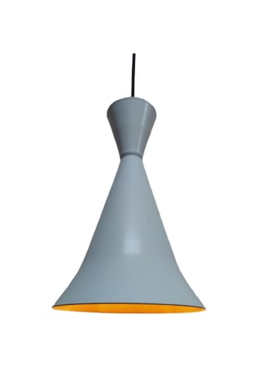 Mylights Retro Beyaz Içi Altınmetal Sarkıt Avize Konik Avize