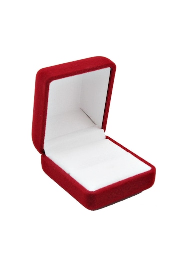 Kadife Kırmızı İnce Bayan Hediye Yüzük Kutusu Tkt03