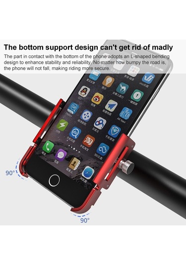 Gub P30 Alüminyum Bisiklet Telefon Tutucu Titanyum Rengi Titanyum Rengi