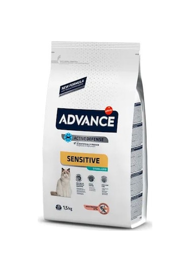 Advance Sensitive Sterilised Somonlu Kısırlaştırılmış Yetişkin Kedi Maması 1500 G