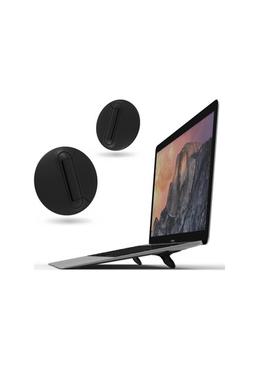 Cbtx Evrensel Katlanır Taşınabilir Dizüstü Stand Braketi Ayarlanabilir Açılar Taşınabilir Soğutma Pedi - Siyah