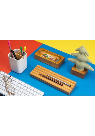 Kayigo Woody Yeşil Çam Üçlü Set-iroko Ağacı