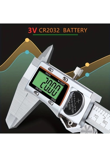 Honeybeeshop 6 İnç Arkadan Aydınlatmalı Kaliperler 1 Adet Dijital Ekranlı Metal Kumpas 150mm Paslanmaz Çelik Ölçüm Aracı