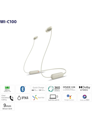 Sony WI -C100 Kablosuz Kulak İçi Kulaklık