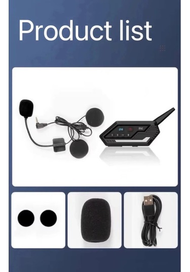 Bt62 Motosiklet Kask Kulaklığı Bluetooth Intercom 2 Intercom Bağlantılı 34161734