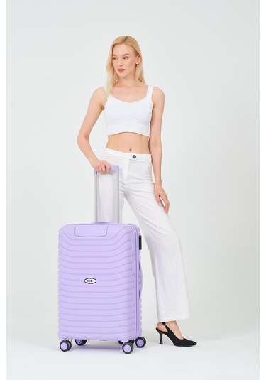 3'lü Set Silikon Kırılmaz Pp Unisex Lila Valiz Pwvlz005 Lila