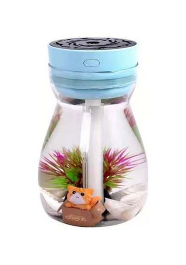 Fochsia Mavi Taşınabilir Kedi Nemlendirici Usb 12.85oz Sessiz Led Işıklı