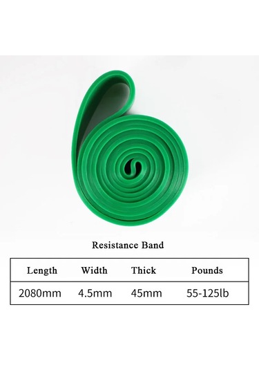 Ağır Hizmet Tipi Direnç Bandı Lateks Elastik Kemer Pull Up Yardımcı Pilates Green-55-125lb Green-55-125lb