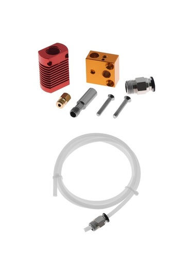Fortunelane 24v Cr10 Metal Extruder, Uzay Gri, 1m İthal Ptef Boru + 3 Çelik Mk8 Nozzle - Ender 3/5/pro, Cr 20/pro Uyumlu