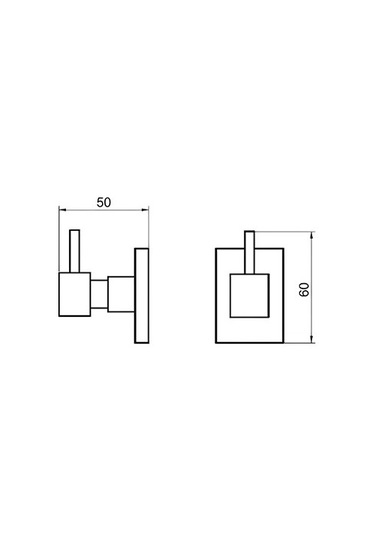 Tekli %100 Pirinç Kare Bornoz Askılığı