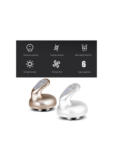 Geeksen Elektrikli Vakumlu Masaj Aleti - Sırt Ve Vücut Şişe Terapisi İçin Güçlü Emiş Altın