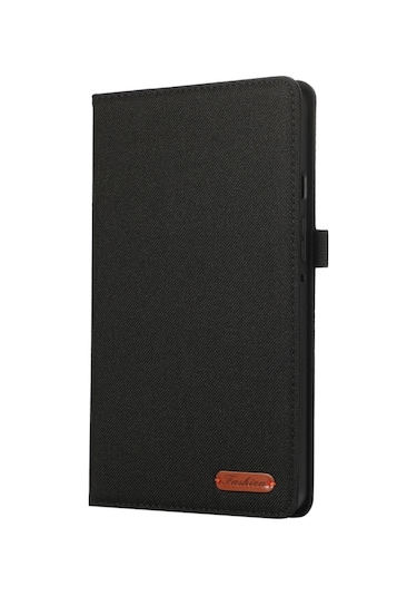 Samsung Uyumlu Galaxy Tab A9 Yatay Çevirme Tpu + Kumaş Pu Deri Tablet Kılıfı