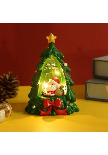 Hyt Noel Ağacı Aydınlık Dekoratif Süsler Noel Reçine El Sanatları Çift Noel Hediyeleri