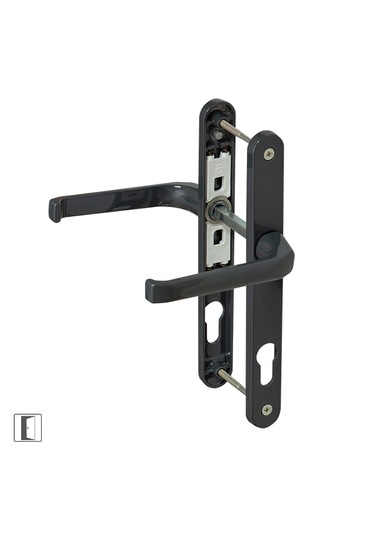 Pimapen Pvc Alüminyum Çift Taraflı Metal Kapı Kolu Oda Antrasit