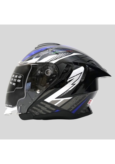 Arwic Street Model Yarım Motosiklet Kaskı Ar836 Mavi