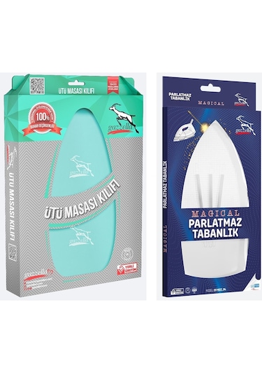 Gazella Ütü Altlığı + Ütü Masası Kılıfı Bezi 50 X 135 Cm Turkuaz