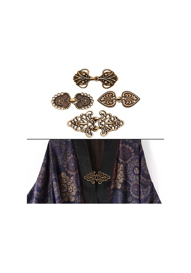 Suntek 4 Adet Ortaçağ Alaşım Şal Raptiye Dikmek Hırka Çok Renkli