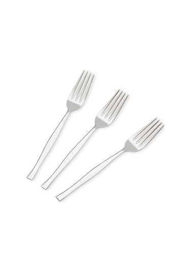 Nehir Zarif Sade 6lı Poşetli Yemek Çatal Gümüş