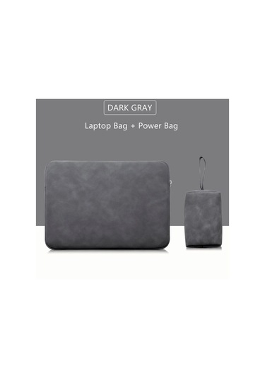 Gubisi Koyu Gri Set-15in-36x25.5cm-dizüstü Bilgisayar Kılıfı Çanta Kılıf 13 13.3 14 15.4 16 Dell Xiaomi Huawei Dizüst