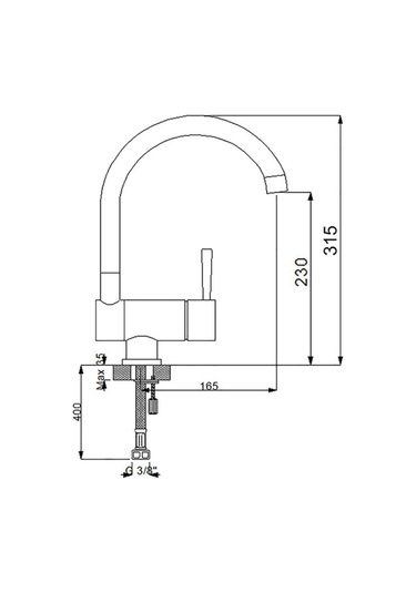 Boheme Pencere Önü Evye Bataryası Yüksek Kalite Krom
