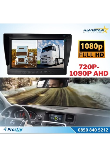 Kayıtlı 7 İnç İkiye Bölen 2 Kanal Split Ahd 1080p/720p Destekli 4 Pin 256 Gb Sd Destekli Monitör