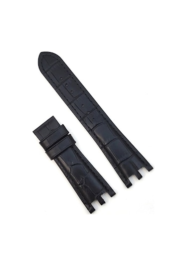 Versace Hakiki Deri Saat Kayşı Kordonu Siyah  24 Mm