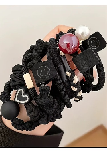 Mını Shop Msk Saç Lastikleri, 10'lu Set 206266481 Siyah