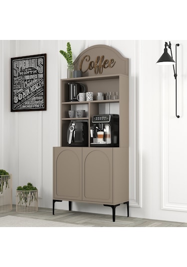 Lyon Kahve Köşesi 80cm - Atlas / Siyah